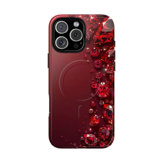 Gemstone Red Tough Magnetic Phone Case - Stylish and Durable Protection